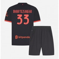 Dječji Nogometni Dres AC Milan Davide Bartesaghi #33 Rezervni 2026-27 Kratak Rukav (+ Kratke hlače)